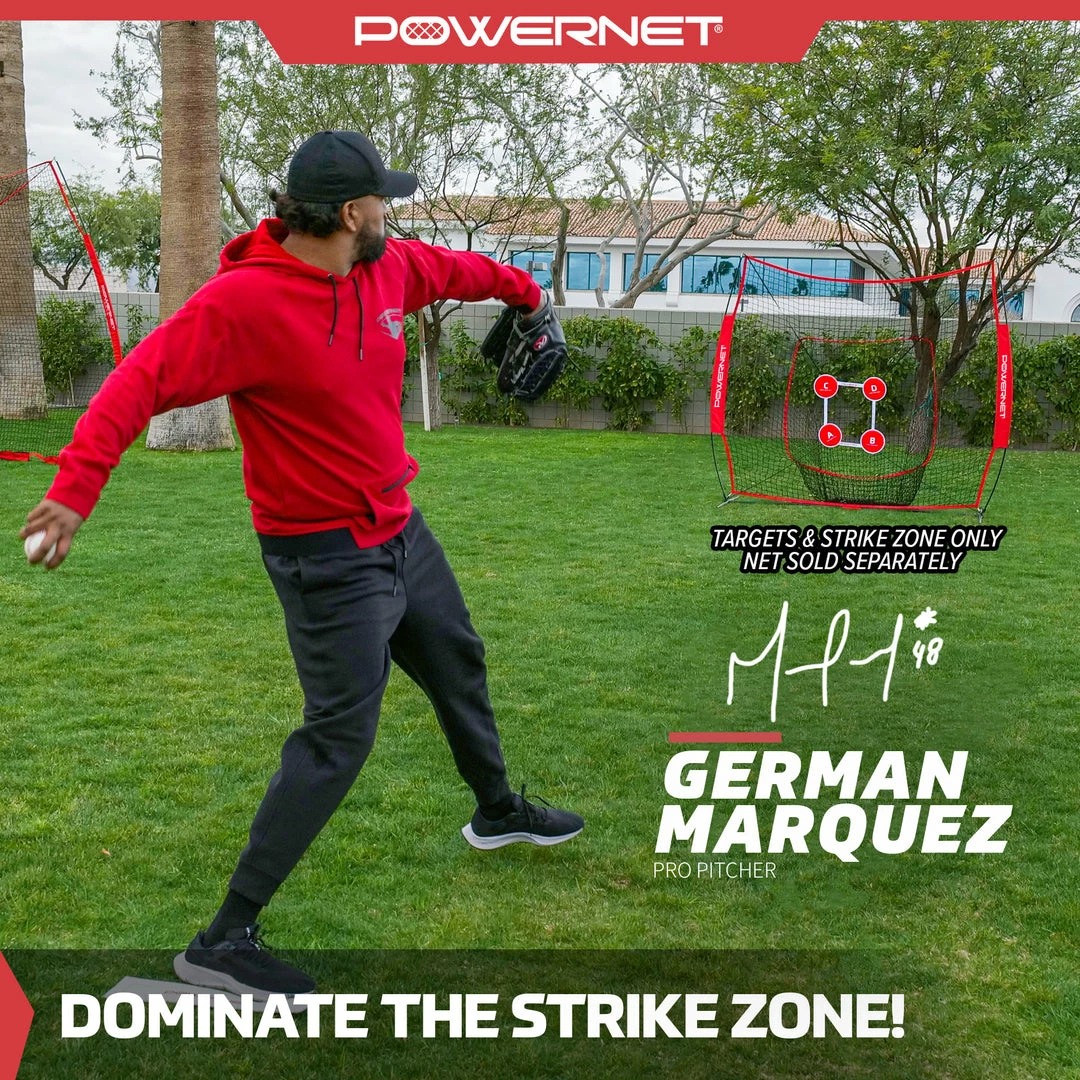 PowerNet Pitch Perfect Targets And Strike Zone Attachment For 7x7 Net Bundle TRAINING AIDS 4 PowerNet Pitch Perfect Targets And Strike Zone Attachment For 7x7 Net Bundle TRAINING AIDS
