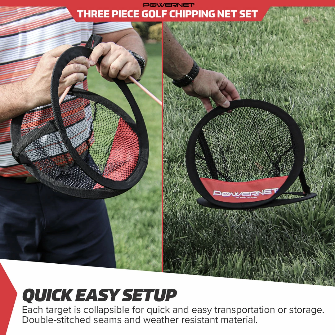 PowerNet 3 Piece Golf Chipping Net Set 6 PowerNet 3 Piece Golf Chipping Net Set