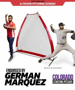 PowerNet A-Frame Baseball Pitching Screen Net PITCHING PROTECTION SCREENS
