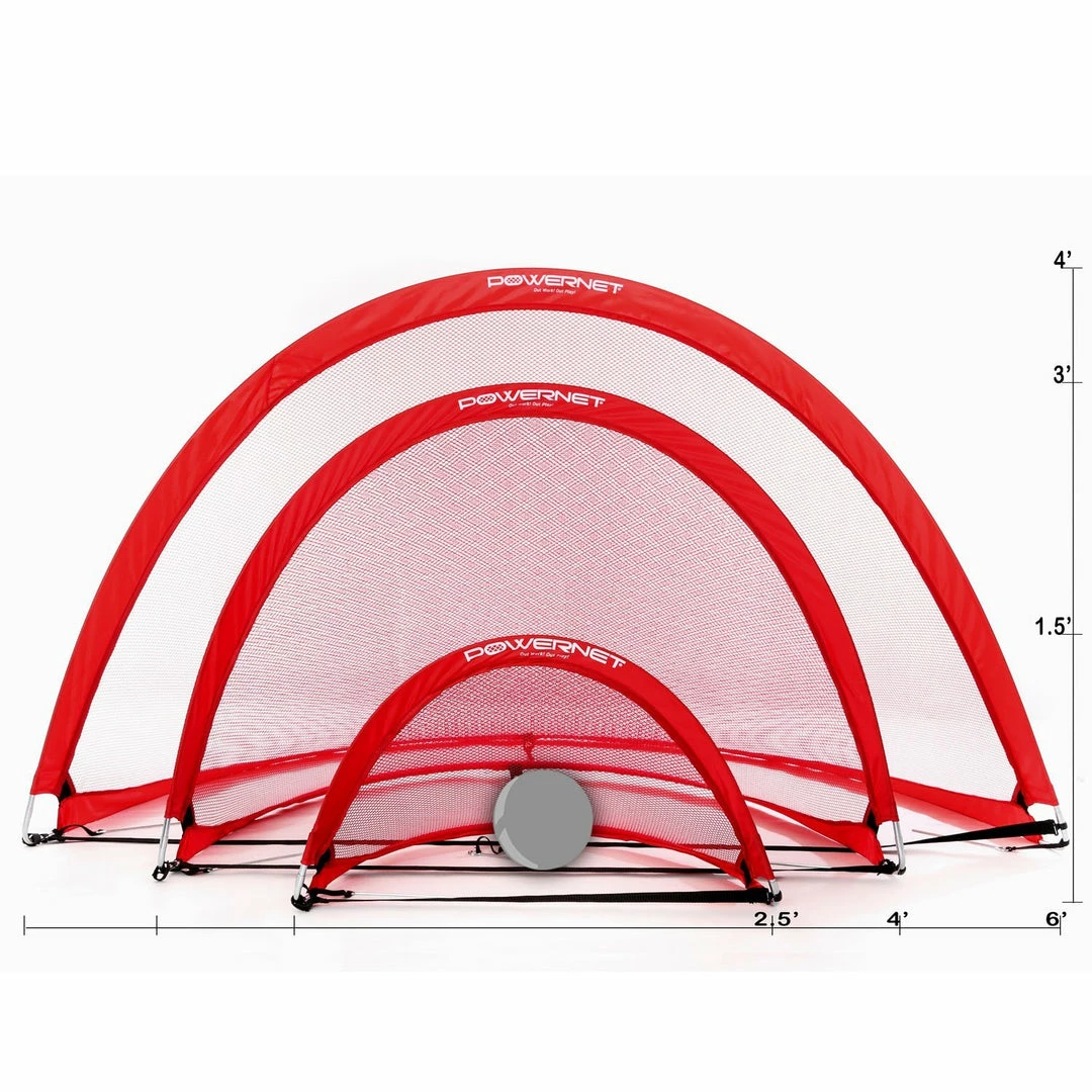 PowerNet Popup Soccer Goals Portable Net 2 Goals + 1 Carrying Bag 10 PowerNet Popup Soccer Goals Portable Net 2 Goals + 1 Carrying Bag