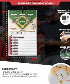 PowerNet Magnetic Baseball Lineup Board COACHING BUNDLES