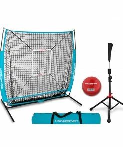 PowerNet 5x5 Practice Net Deluxe Tee Strike Zone Weighted Training Ball Bundle 23 PowerNet 5x5 Practice Net Deluxe Tee Strike Zone Weighted Training Ball Bundle