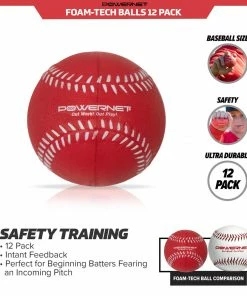PowerNet Foam-Tech Utility Training Balls | Baseball Size | Dent-Proof TRAINING AIDS