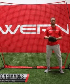 PowerNet Barriers 8x8 Barrier Screen Net For Baseball Softball Lacrosse Portable Protection System