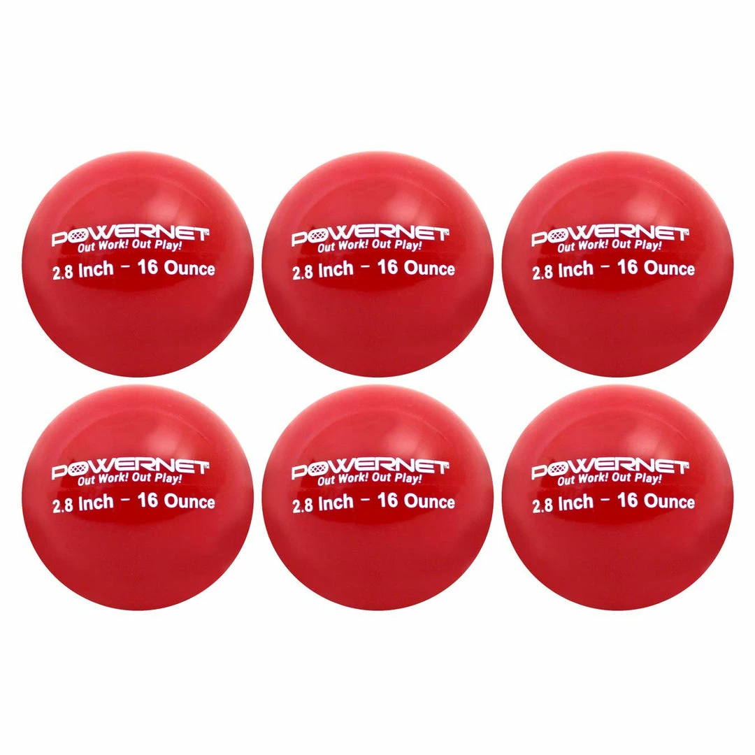 PowerNet WEIGHTED / TRAINING BALLS 2.8" Weighted Training Balls (6 Pack) | 12 To 20 Oz 2 PowerNet WEIGHTED / TRAINING BALLS 2.8" Weighted Training Balls (6 Pack) | 12 To 20 Oz