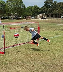 PowerNet Soccer Goal 8x4 Portable Bow Style Net 1 Goal+1 Carrying Bag