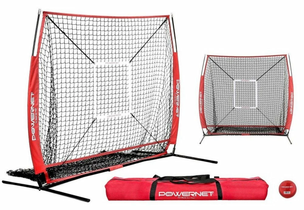 PowerNet 5x5 Practice Net + Strike Zone + Weighted Training Ball Bundle HITTING NETS 4 PowerNet 5x5 Practice Net + Strike Zone + Weighted Training Ball Bundle HITTING NETS