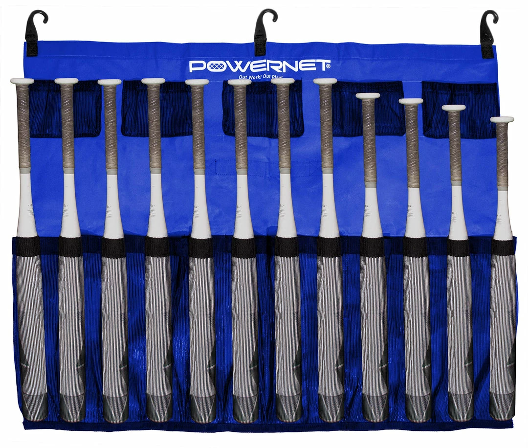 PowerNet Dugout Organization Hanging Bat Caddy | Hangs On Fence And Holds Up To 12 Bats 1 PowerNet Dugout Organization Hanging Bat Caddy | Hangs On Fence And Holds Up To 12 Bats