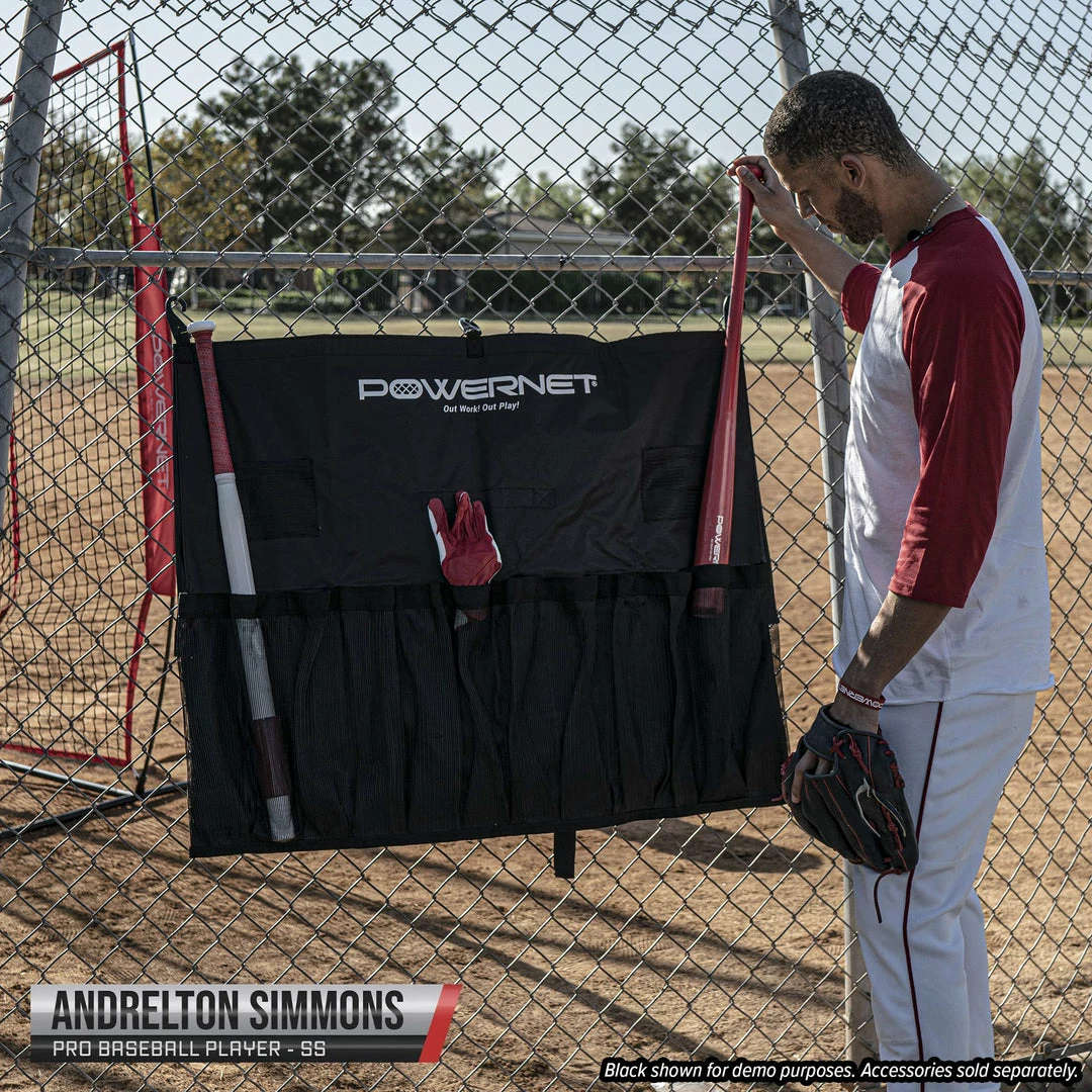 PowerNet Dugout Organization Hanging Bat Caddy | Hangs On Fence And Holds Up To 12 Bats 7 PowerNet Dugout Organization Hanging Bat Caddy | Hangs On Fence And Holds Up To 12 Bats