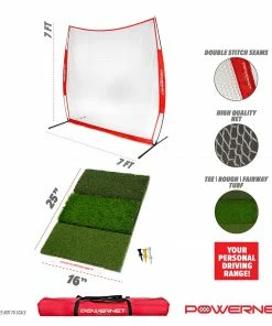 PowerNet 10x7 Golf Net + Tri-turf Golf Mat 15 PowerNet 10x7 Golf Net + Tri-turf Golf Mat
