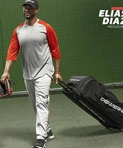 PowerNet BAGS Optimus Catcher's Bag | Rolling Equipment Bag Holds All Baseball Softball Gear