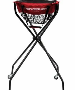 PowerNet Wheeled Court Caddy | 4-Wheeled Practice Ball Caddy | Multisport Training Aid Ball Caddies