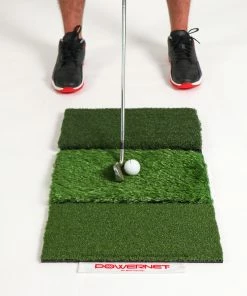 PowerNet Golf Hitting Mat | Artificial Tri-Turf Grass | 25" X 16"