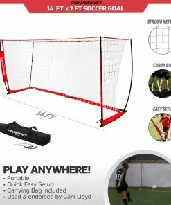 PowerNet 14x7 Portable Framed Soccer Goal