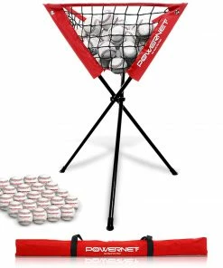 PowerNet Practice Baseballs (24 PK) And Ball Caddy Bundle COACHING BUNDLES