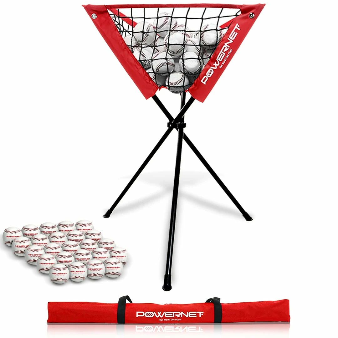 PowerNet Practice Baseballs (24 PK) And Ball Caddy Bundle COACHING BUNDLES 1 PowerNet Practice Baseballs (24 PK) And Ball Caddy Bundle COACHING BUNDLES
