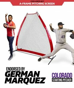 PowerNet A-Frame Baseball Pitching Screen Net PITCHING PROTECTION SCREENS