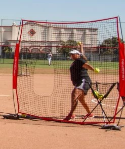 PowerNet 7x7 Ft Pitch-Thru Protection Screen For Softball 49 Sqft Barrier PITCHING PROTECTION SCREENS