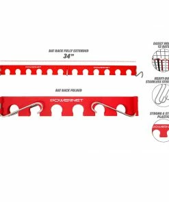 PowerNet Dugout Organization Baseball Softball Bat Fence Rack