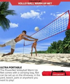 PowerNet Freestanding Volleyball Warm Up Net